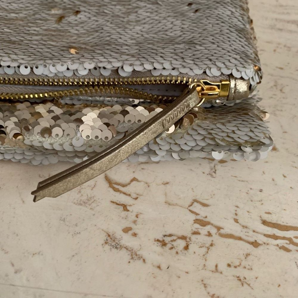 stella & Dot sequin Margeaux clutch gold - Picture 6 of 6